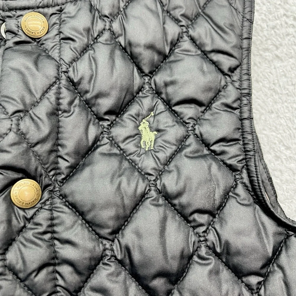 Polo Ralph Lauren Diamond Quilted Vest‎  Boys 7 Chocolate Brown Camo Interior